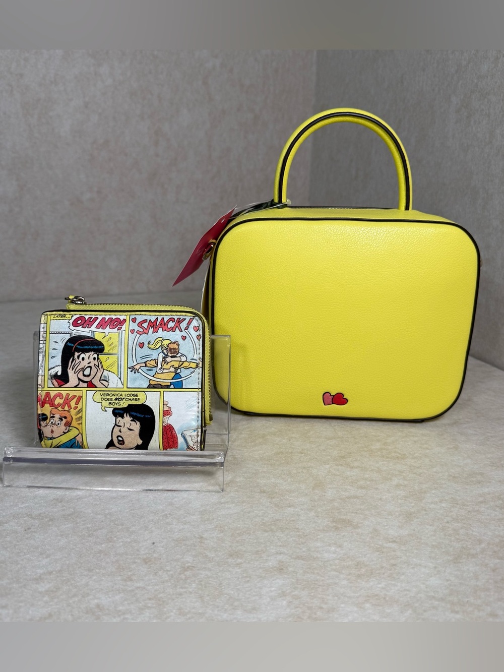 Kate Spade Archie Comic-Print Top Handle Camera Bag & Matching Wallet -Rare - Picture 2 of 16